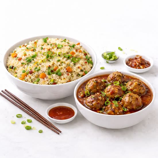 Fried Rice and Manchurian