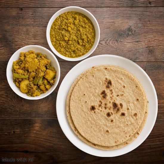 12oz Daal 12oz Sabzi, 8 Roti's