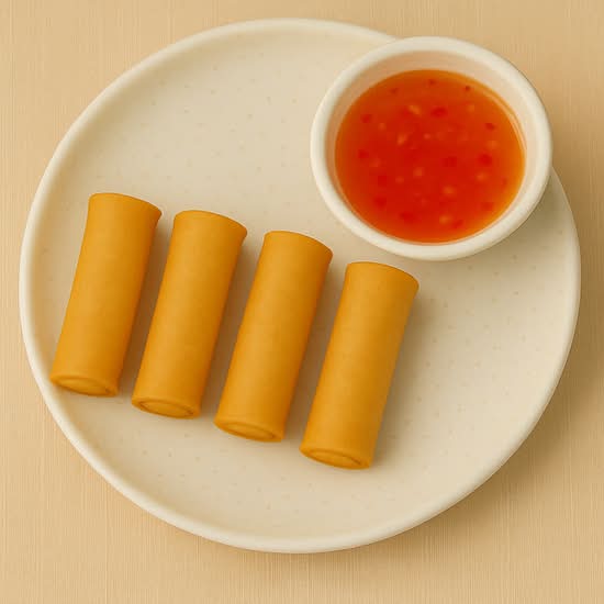 1. Rouleau de printemps (Légume) / Spring rolls (Vegetable) (4 pics) 春卷