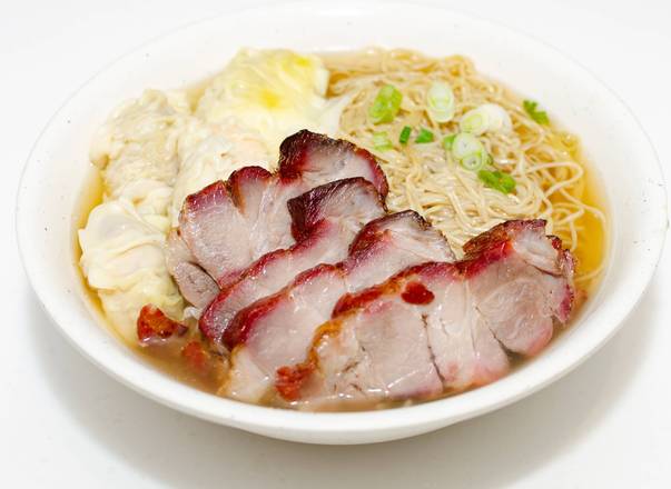 181. BBQ Pork and Shrimp Meat Dumpling with Noodle in Soup 叉燒水餃麺