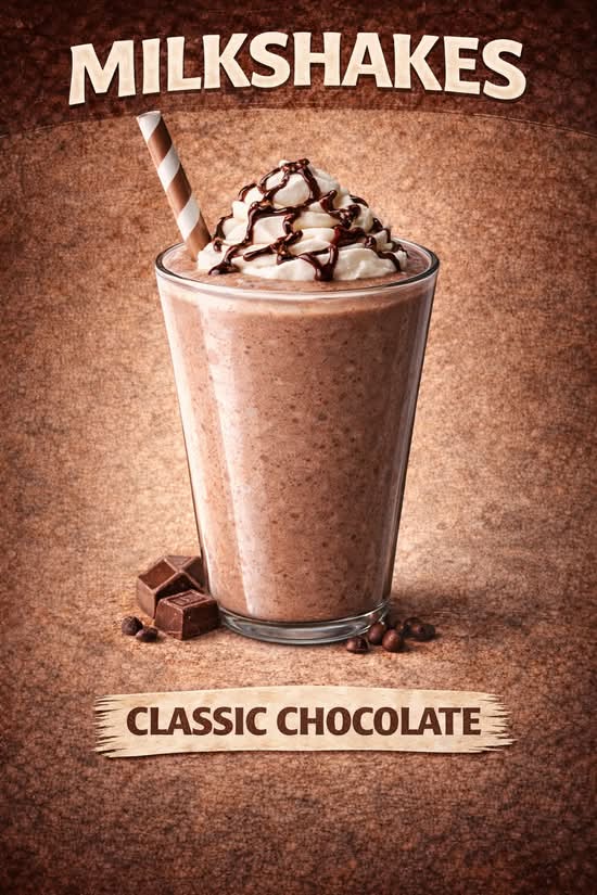 Classic Chocolate Milkshake 20oz