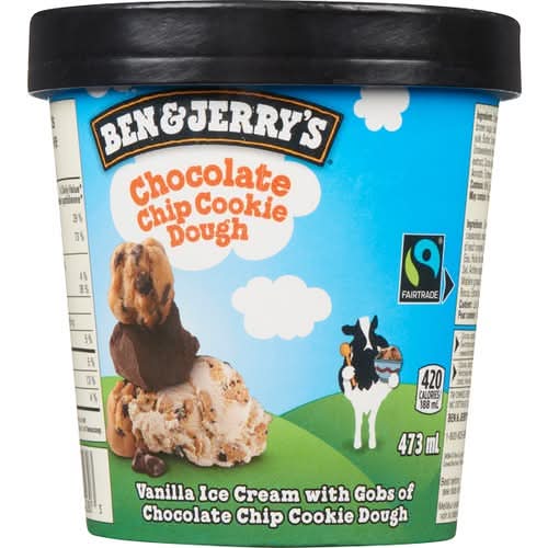 Ben and Jerry's - Chocolate Chips Cookie Dough 473ml