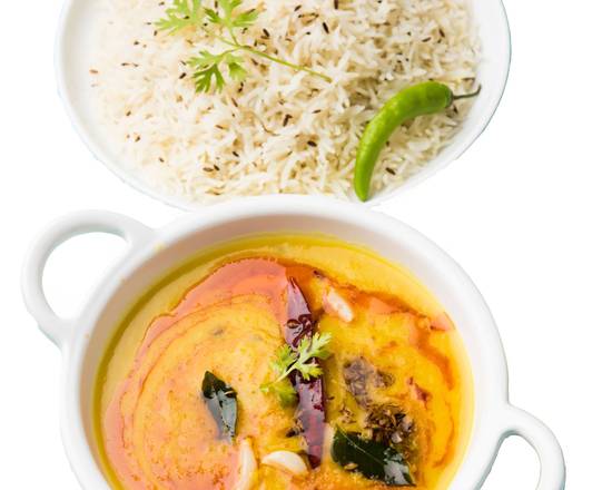 Tarka dal with Rice & Naan