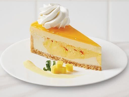 Mango Lime cheesecake slice