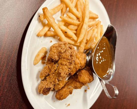 3 Pcs Fry Chicken Legs+French Fries+Gravy
