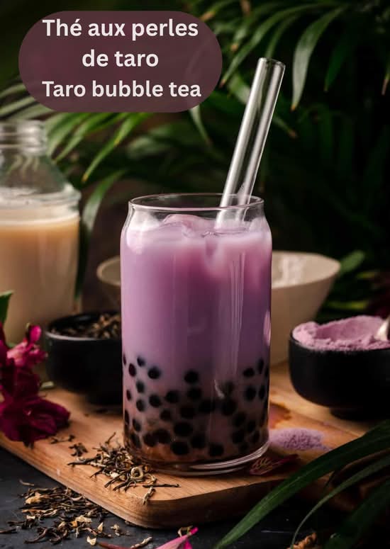 Thé aux perles de taro  / Taro bubble tea