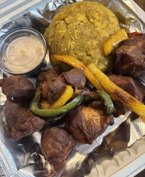 Carne Frita con Mofongo