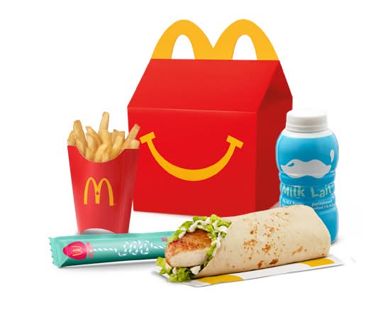 Happy Meal Grilled Chicken Snack Wrap with Mini Fries [370-480 Cals]
