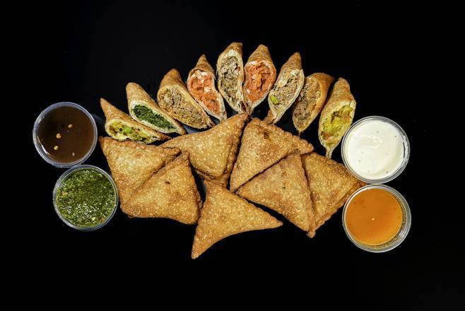 Spinach and Sweet Cream Cheese Samosa (2 pcs)