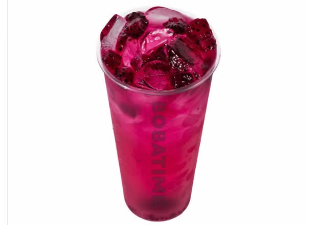 Fresh Dragon Fruit Lemonade  with Lychee Popping Boba(700ml)