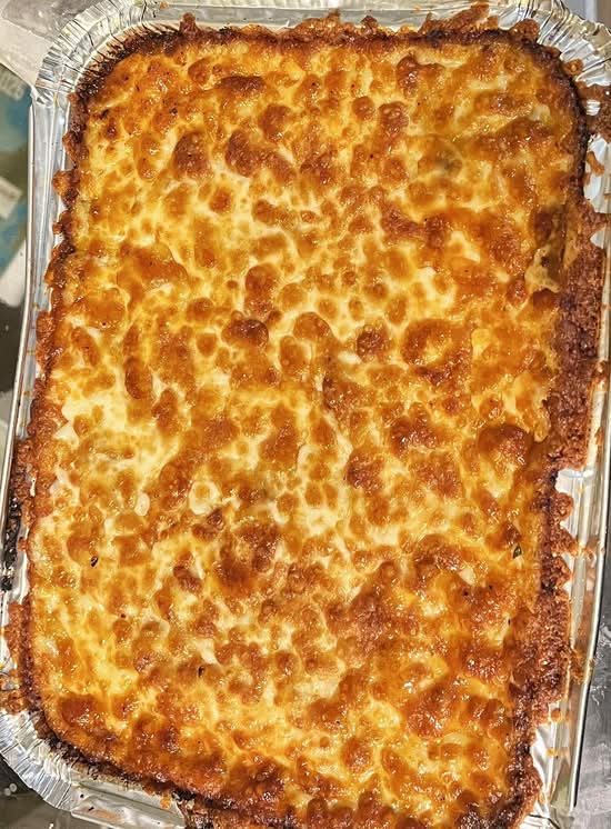 Large Baked Spaghetti with Meat Sauce