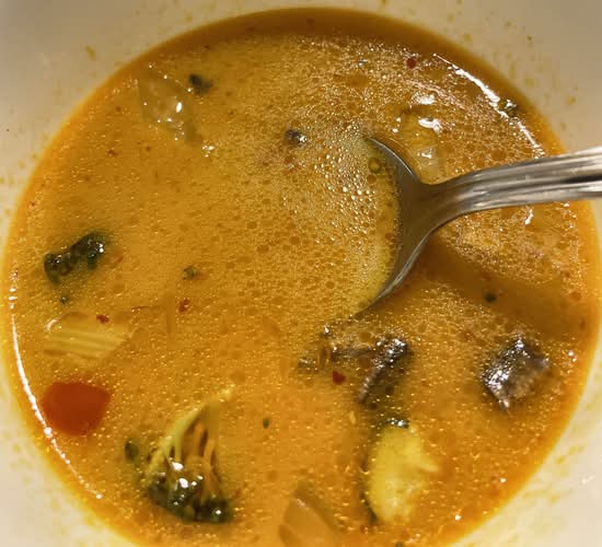 Thai Coconut Curry Chicken Soup