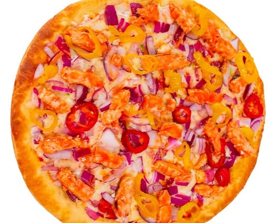 Halal Buffalo Chicken Pizza