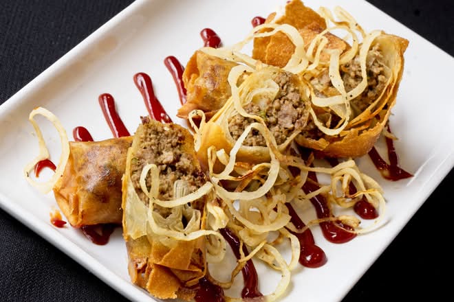 Cheeseburger Spring Rolls
