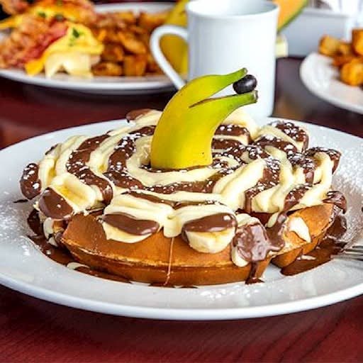 Gaufre aux bananes marbré / Waffle with Banana