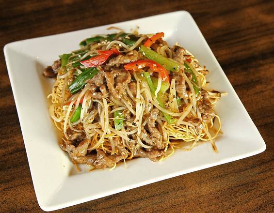 Shredded Beef with Black Pepper Sauce on Pan Fried Noodle 黑椒牛柳絲炒麵