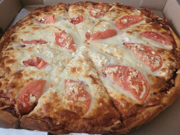 Smoked Ham, Feta Cheese, Fresh Cooked Tomatoes, and Cheese