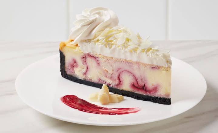 WHITE CHOCOLATE RASPBERRY CHEESECAKE