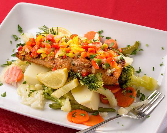 Grilled Salmon Fillet Dinner