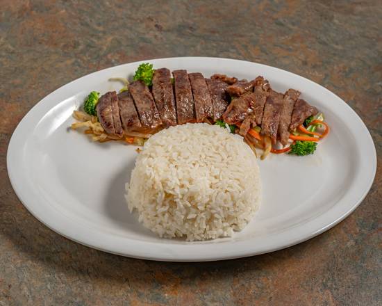 Teriyaki Beef with Steam Rice