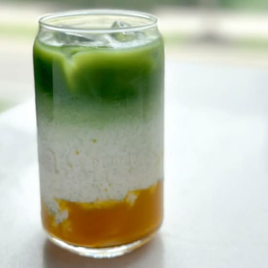 Iced Mango Matcha Latte