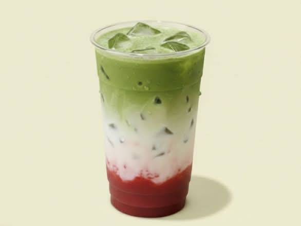 Strawberry Matcha Latte (Iced Only)