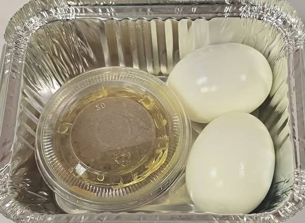 Boiled Eggs ( 2 ) with Mirch ka Salan dip
