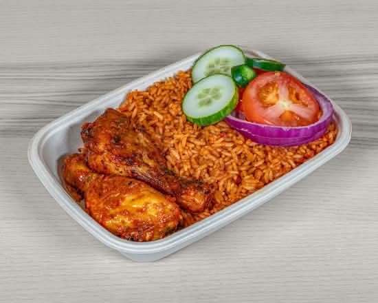 Peppered Chicken drums + side