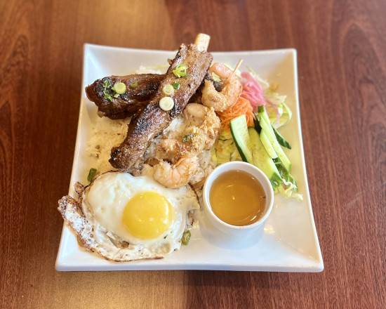 Vietnamese Pork Ribs Rice Plate
