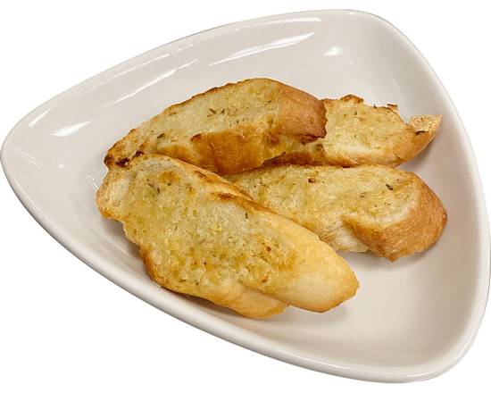 4 Warm Baguette Slices With Garlic Butter - Pão Com Alho 4 unidades