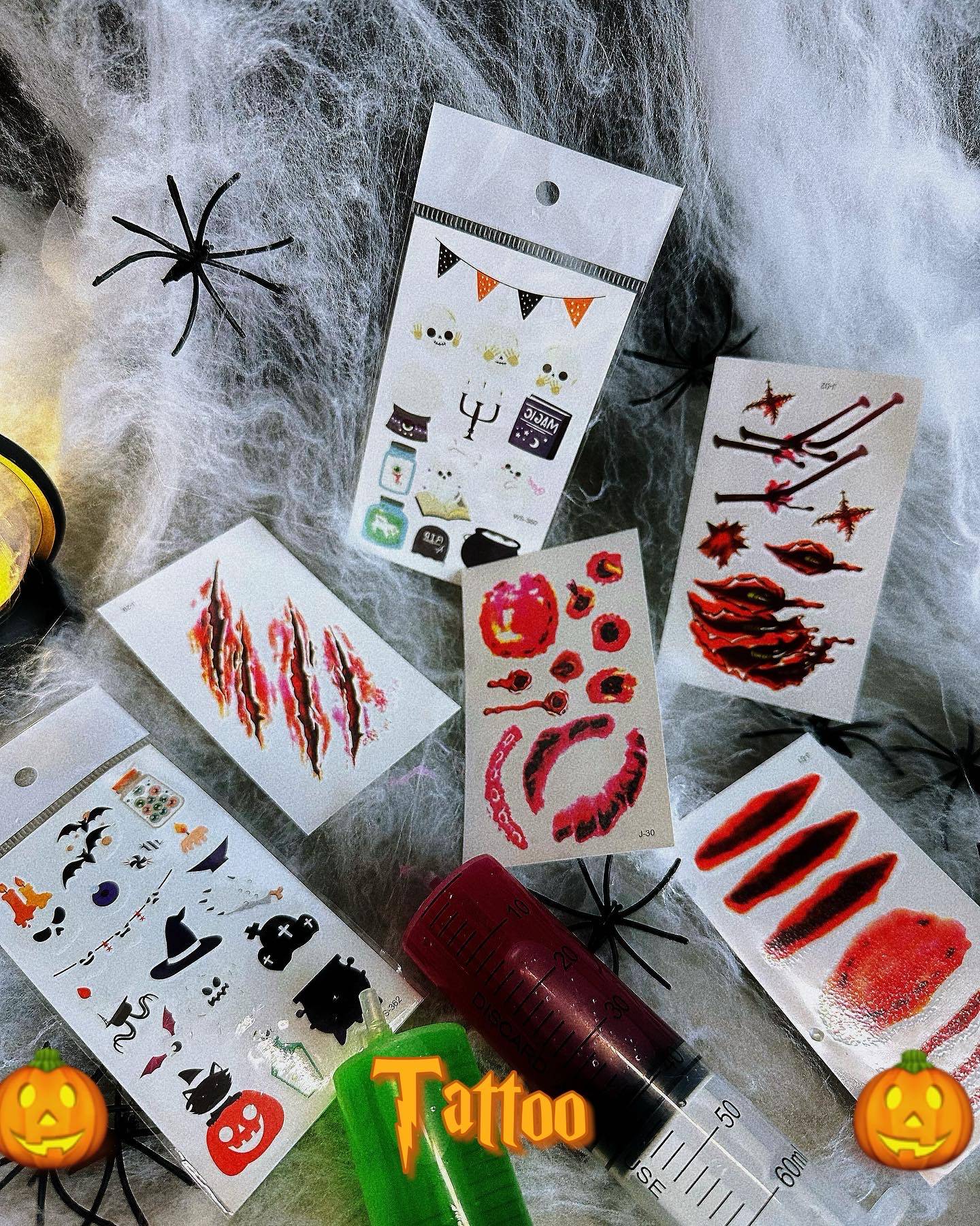 😈Halloween Tattoo Stickers❤️🩹