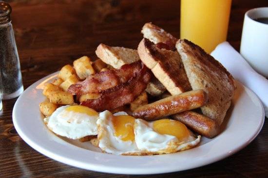 3 Eggs any style choice of Bacon, Sausage or Ham