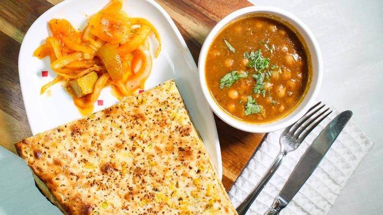 Aloo Kulcha with Chana