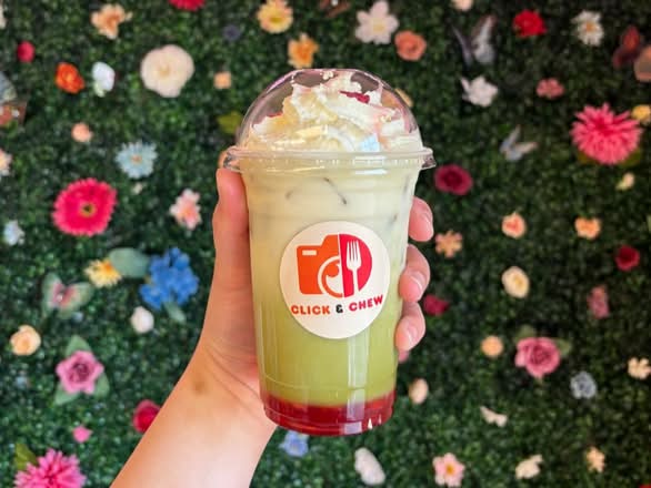 Iced Strawberry Matcha Latte