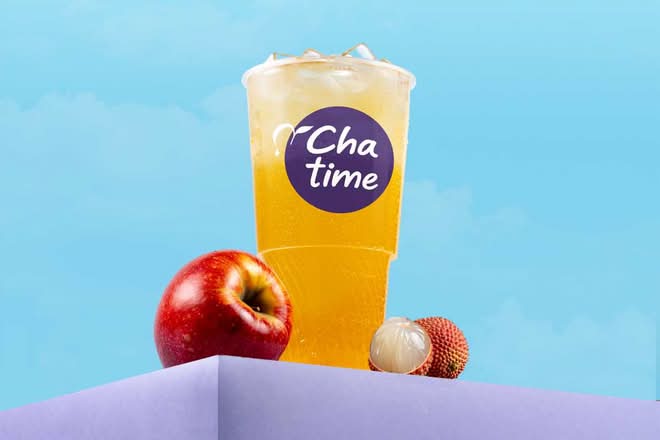 Apple Lychee Green Tea with Green Tea Jelly