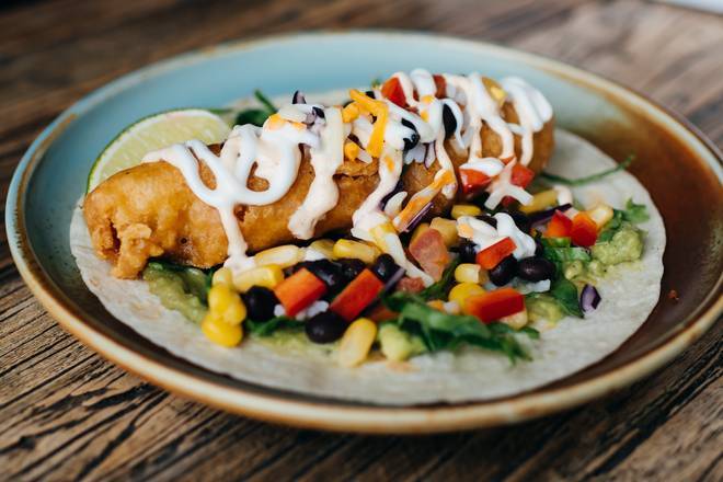 Fish Taco (Beer Battered & fried Alaskan Pollock)