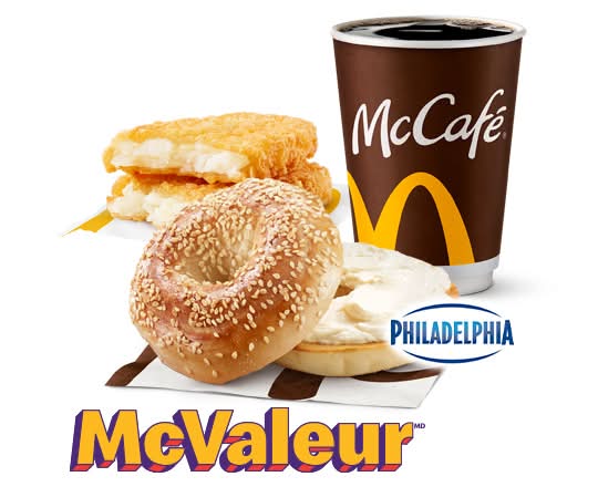 Trio McValeur bagel sésame avec fromage à la crème [540.0 Cal]