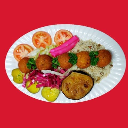 Two Fresh Cooked Falafel Plate