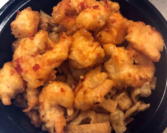 I54. Pan-Fried Shrimp(spicy)（12pcs)