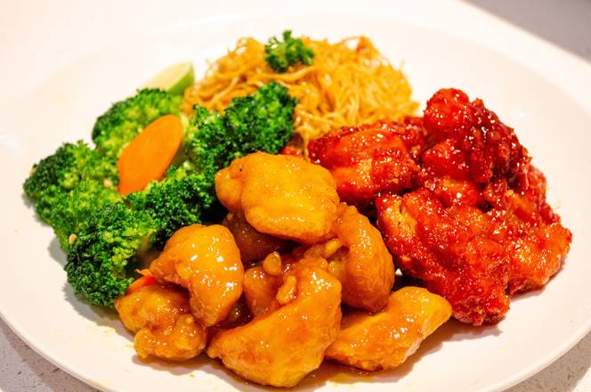 Combo 2: 1 Meat + 2 Vegetables + Rice or Noodles