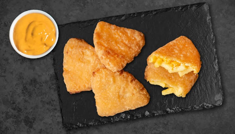 Mac & Cheese Bites (include a cup of sauce)