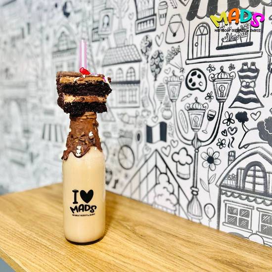 Trio Chocolate Cheesecake Milkshake With Cheesecake Slice!