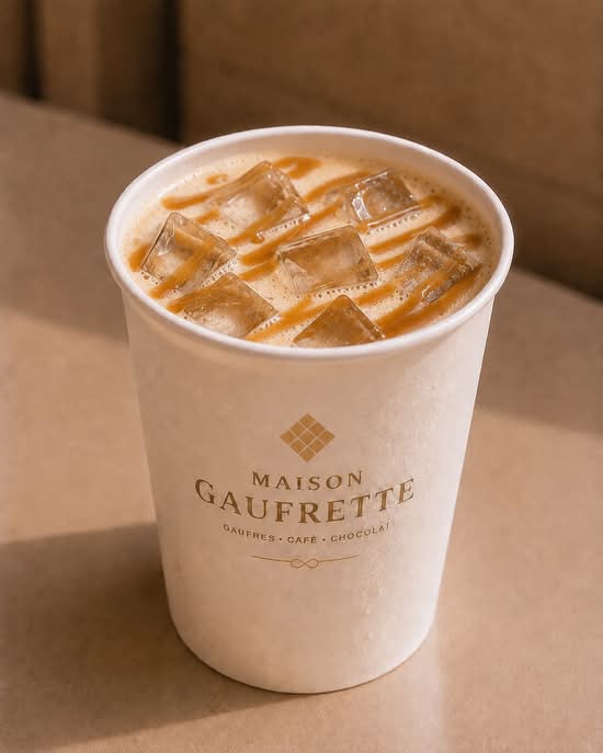 Iced caramel latte