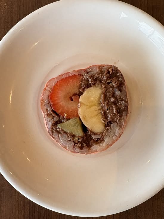Fraise kiwi, banane  et  chocolat
