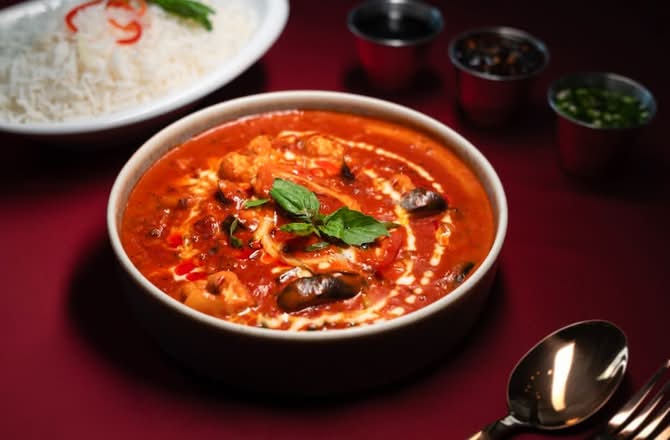 Thai Red Curry with Sticky Rice
