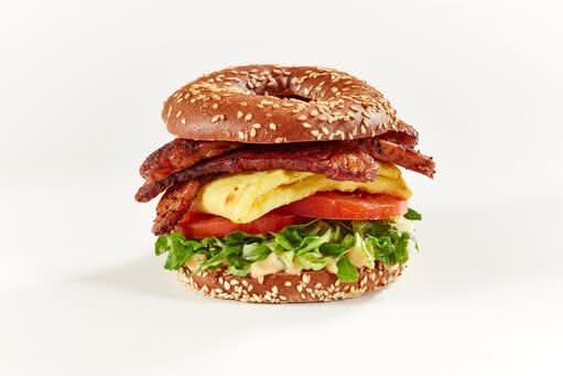 Tempeh Bacon & JUST Egg Bagel