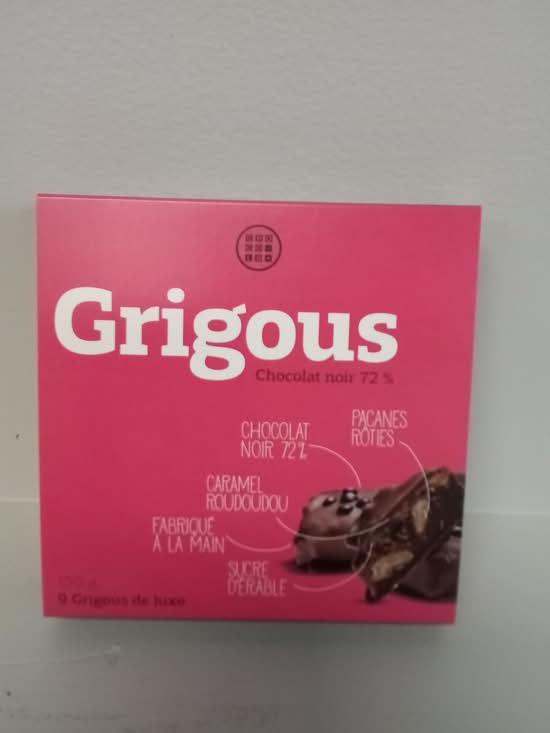 Grigous chocolat noir 72 %25 150 gr.