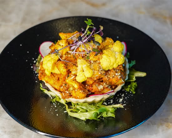 Baked Coastal Aloo Gobi, Savoury Tart