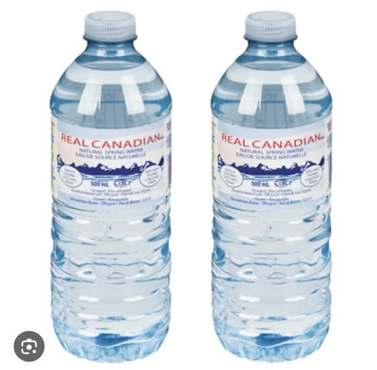 Real Canadian water bottle