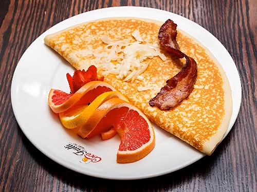 Crêpe épinards et cheddar